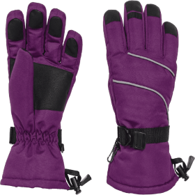 Only Supports Self Pickup  Women's Ski Gloves Waterproof Insulated Snow Gloves With Touch Screen (Option: Purple Medium)